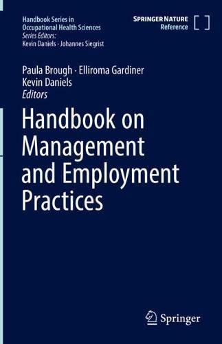 Handbook On Management And Employment Practices Paula Brough