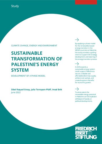 Sustainable Transformation Of Palestines Energy System Development Of A Phase Model Sibel Raquel Ersoy