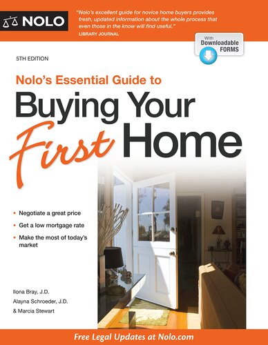 Nolos Essential Guide To Buying Your First Home 5th Edition Ilona Bray Jd