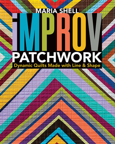 Improv Patchwork Dynamic Quilts Made With Line Shape Maria Shell