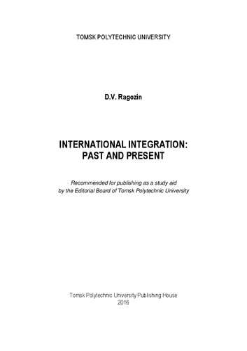 International Integration Past And Present Study Aid Ragozin Dv