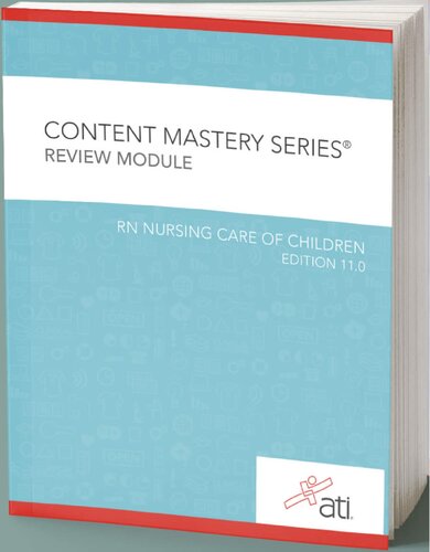 Rn Nursing Care Of Children Review Module Edition 110 110 Ati Nursing Education
