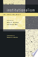 The New Institutionalism In Sociology Mary C Brinton Victor Nee