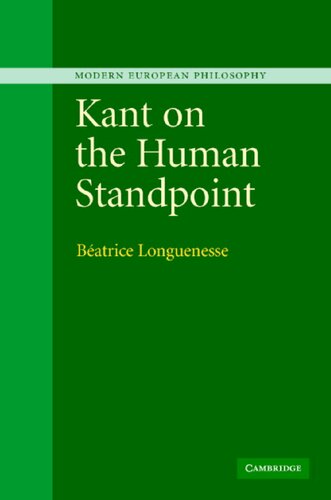 Kant On The Human Standpoint Batrice Longuenesse