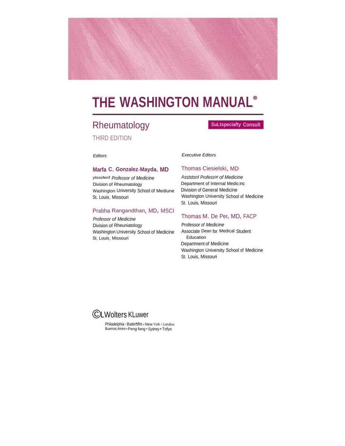Washington Manual Rheumatology Subspecialty Consult Maria Gonzalez