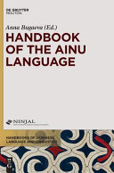 Handbook Of The Ainu Language Anna Bugaeva