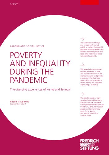 Poverty Andinequality During The Pandemic The Diverging Experiences Of Kenya And Senegal Rudolf Traubmerz