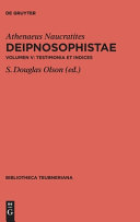 Deipnosophistae Vol V Testimonia Et Indices Athenaeus Naucratites