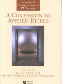 A Companion To Applied Ethics R G Frey Christopher Heath Wellman