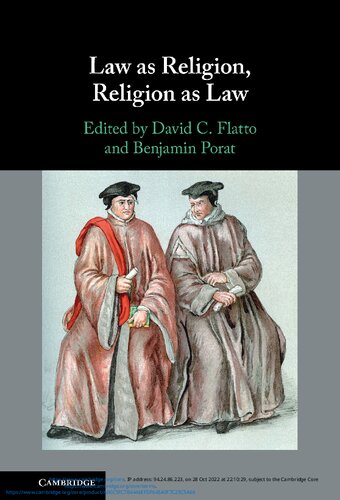 Law As Religion Religion As Law David C Flatto Benjamin Porat