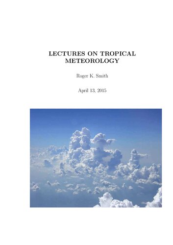 Lectures On Tropical Meteorology Roger K Smith