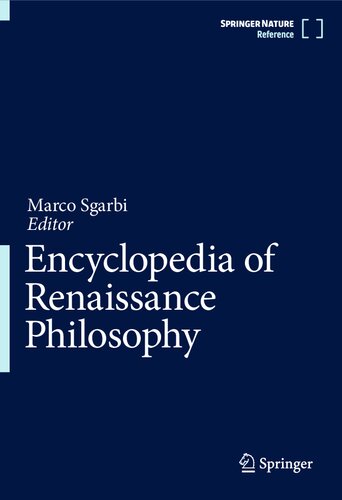 Encyclopedia Of Renaissance Philosophy Marco Sgarbi