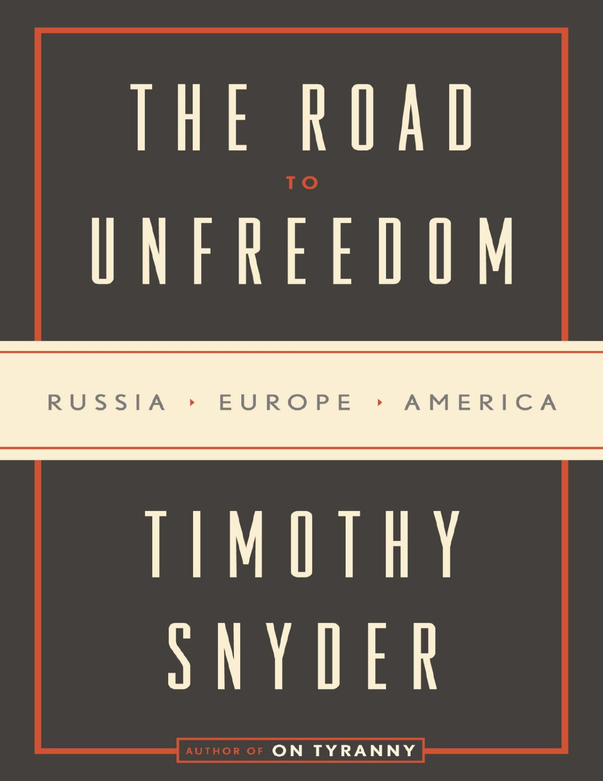 The Road To Unfreedom Russia Europe America Timothy Snyder