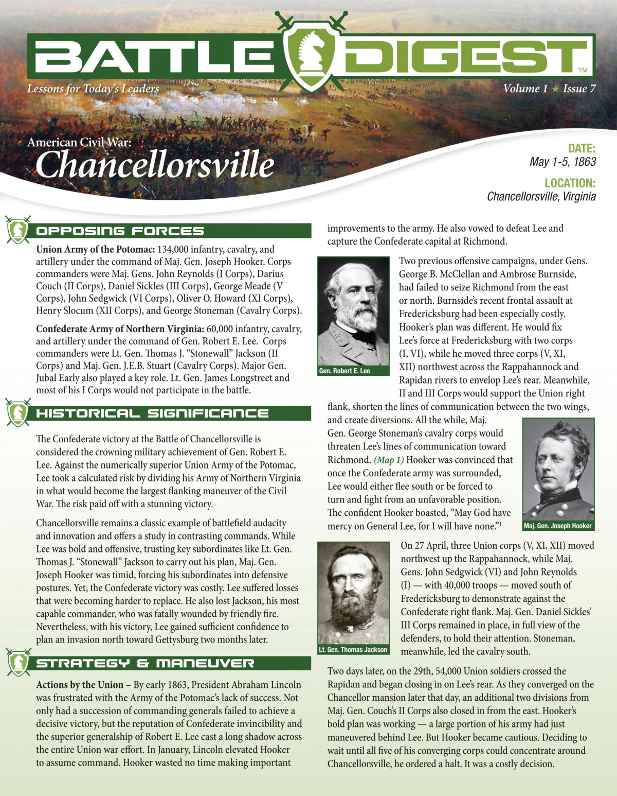 Battle Digest Chancellorsville Christopher J Petty Michael E Haskew