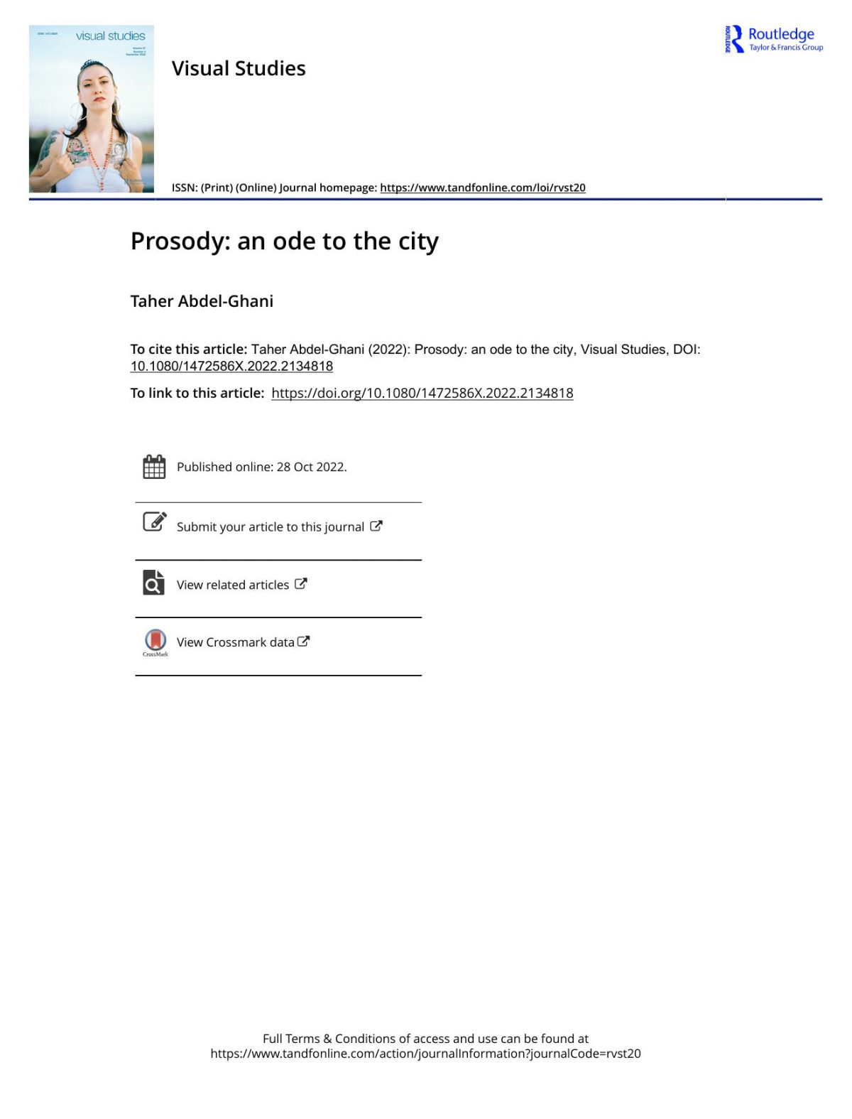 Prosody An Ode To The City Taher Abdelghani