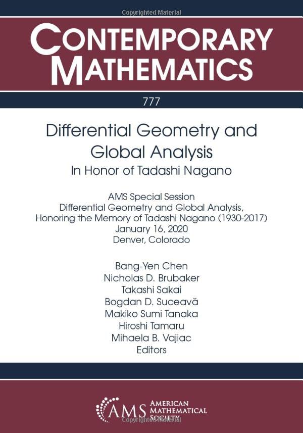 Differential Geometry And Global Analysis Bangyen Chen Nicholas D Brubaker