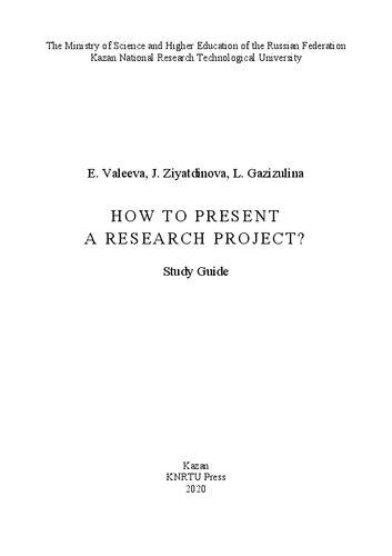 How To Present A Research Project Study Guide Valeeva E Ziyatdinova J
