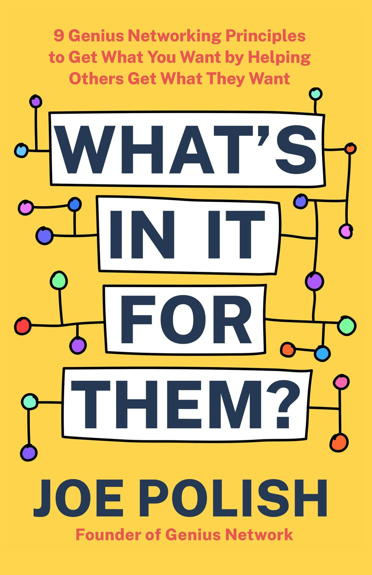 Whats In It For Them 9 Genius Networking Principles To Get What You Want By Helping Others Get What They Want Joe Polish