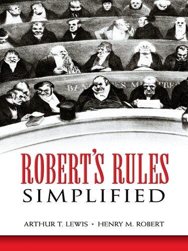 Roberts Rules Simplified Arthur T Lewis Henry M Robert