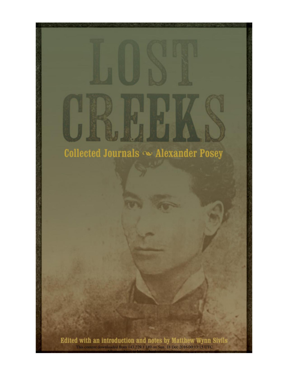 Lost Creeks Alexander Lawrence Posey