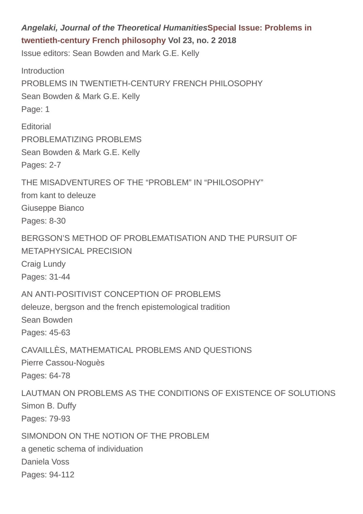 Problems In Twentiethcentury French Philosophy Sean Bowden Mark Ge Kelly