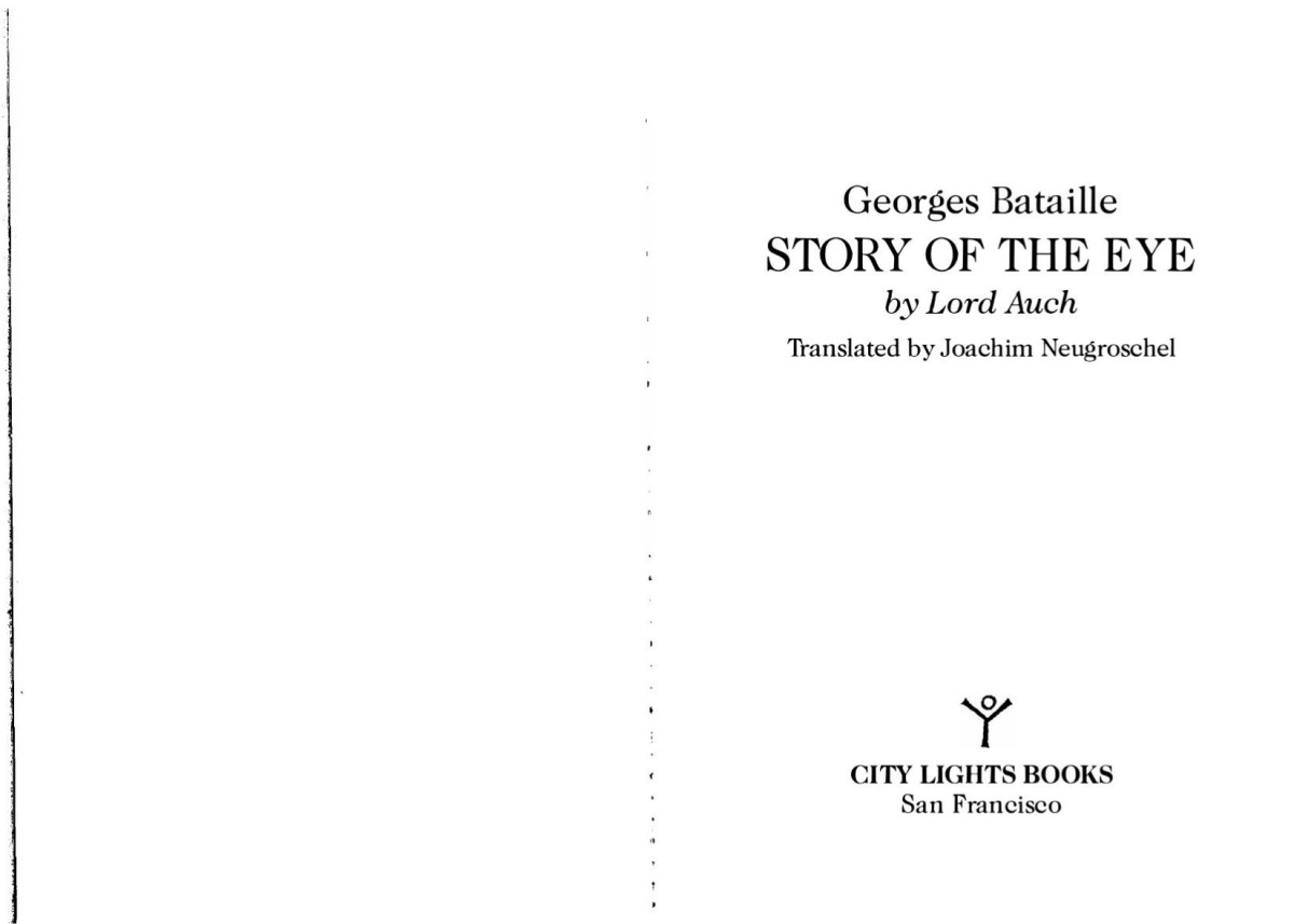 Story Of The Eye Georges Bataille
