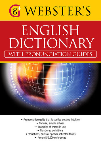 Websters American English Dictionary With Pronunciation Guides With Over 50000 References Us English Alice Grandison