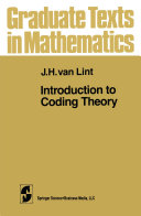 Introduction To Coding Theory J H Van Lint