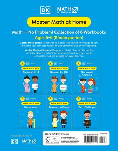 Math No Problem Collection Of 6 Workbooks Kindergarten Ages 56 Math No Problem