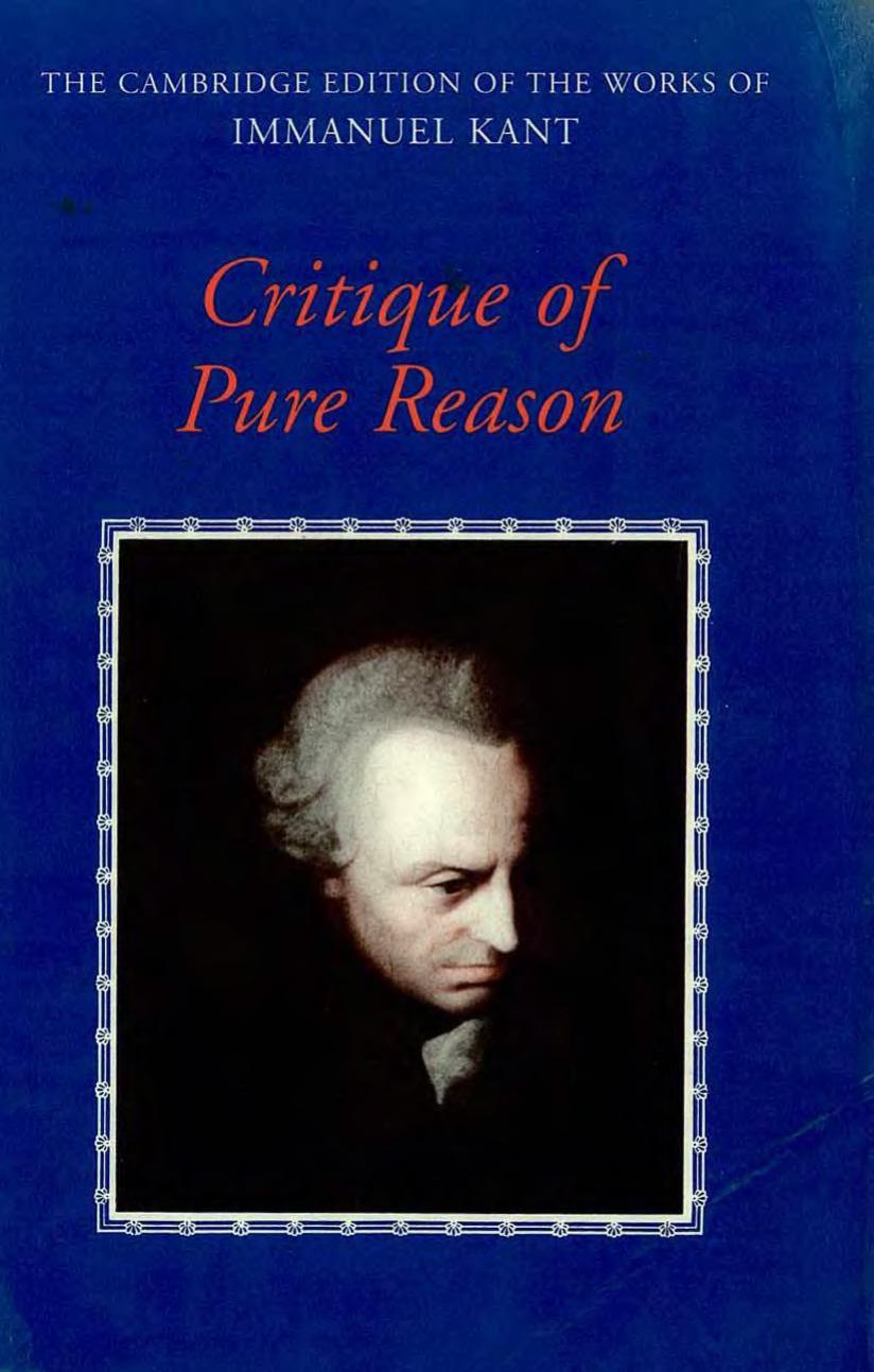 Critique Of Pure Reason Immanuel Kant