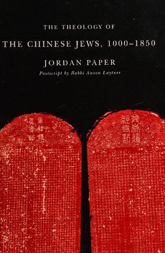 The Theology Of The Chinese Jews 10001850 Jordan D Paper