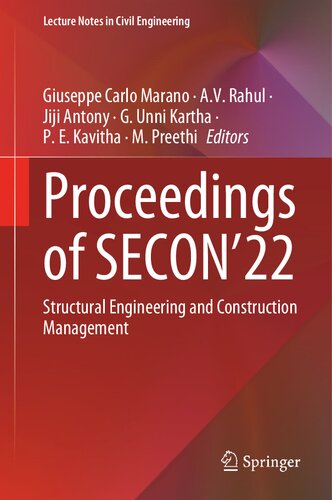 Proceedings Of Secon22 Structural Engineering And Construction Management Giuseppe Carlo Marano