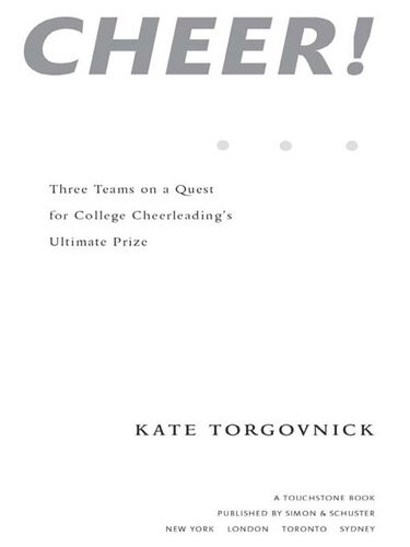 Cheer Inside The Secret World Of College Cheerleaders Kate Torgovnick