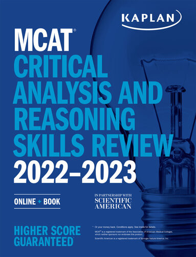 Mcat Critical Analysis And Reasoning Skills Review 20222023 Online Book Kaplan Test Prep