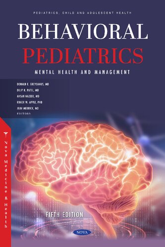 Behavioral Pediatrics Mental Health And Management 5th Edition Donald E Greydanus