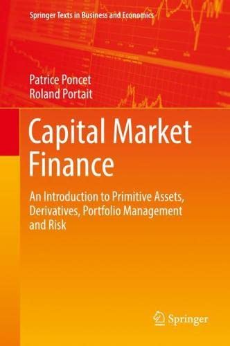 Capital Market Finance An Introduction To Primitive Assets Derivatives Portfolio Management And Risk Patrice Poncet