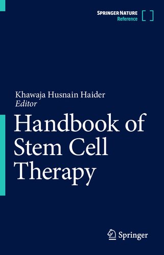 Handbook Of Stem Cell Therapy 1st Edition Khawaja Husnain Haider