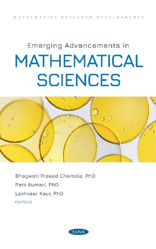 Emerging Advancements In Mathematical Sciences Bhagwati Prasad Chamola