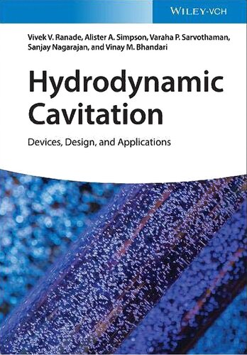 Hydrodynamic Cavitation Vivek V Ranade Vinay M Bhandari Sanjay Nagarajan