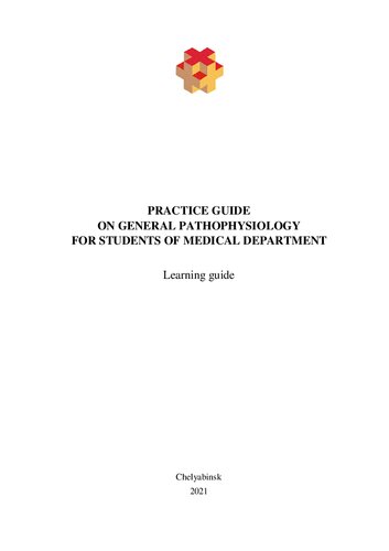 Practice Guide On General Pathophysiology For Students Of Medical Department Learning Guide Osikov M V