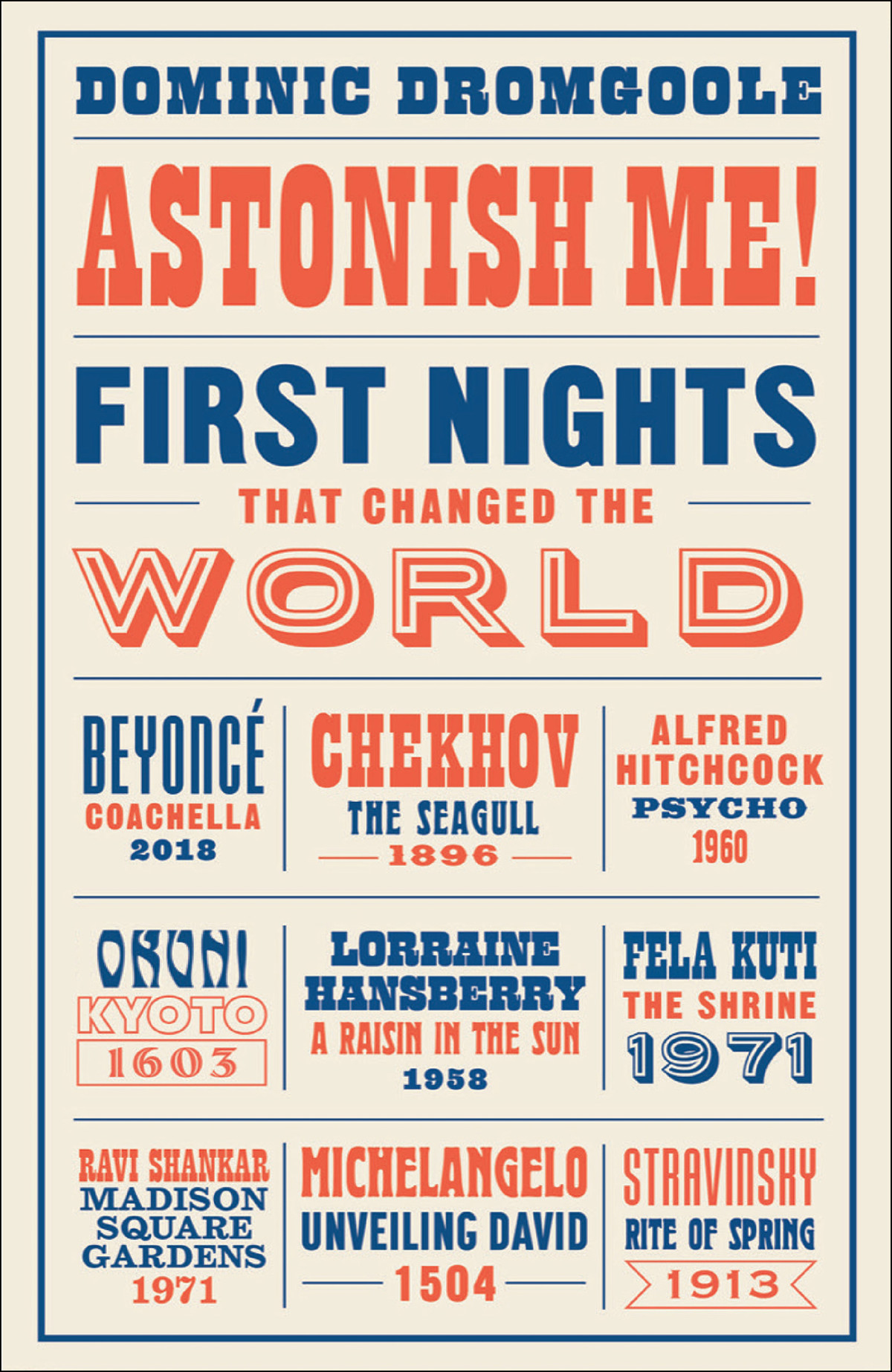 Astonish Me First Nights That Changed The World Dominic Dromgoole