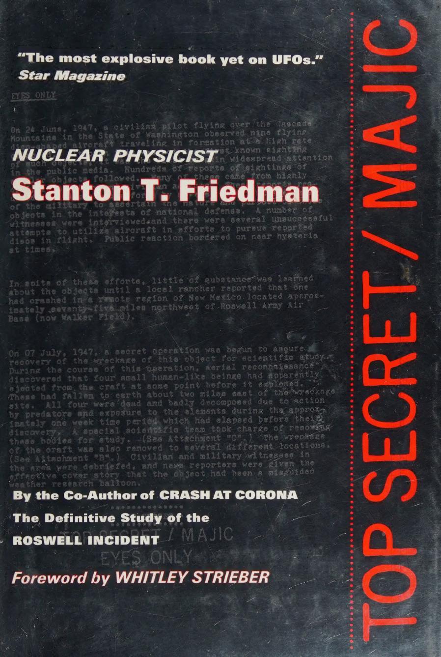 Top Secretmajic Stanton T Friedman