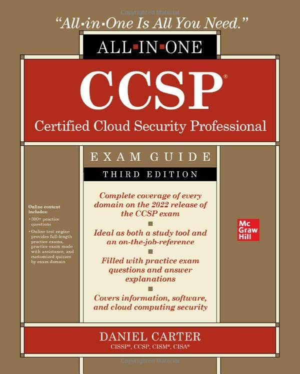 Ccsp Certified Cloud Security Professional Allinone Exam Guide 3rd Edition Daniel Carter