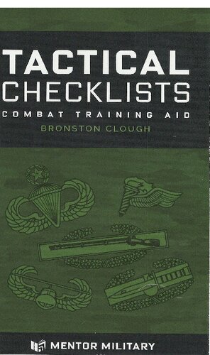 Tactical Checklists Combat Training Aid 2nd Edition Bronston Clough