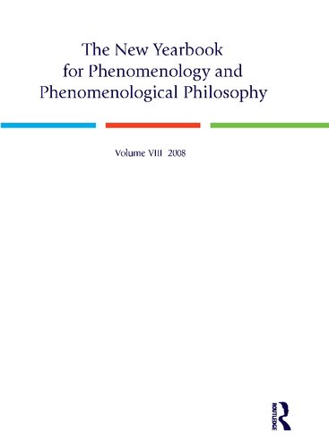 The New Yearbook For Phenomenology And Phenomenological Philosophy 2002 1st Edition Burt Hopkins