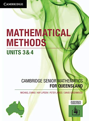 Mathematical Methods Units 34 For Queensland 1st Edition Michael Evans