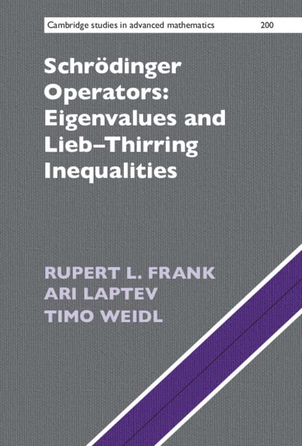 Schrdinger Operators Eigenvalues And Liebthirring Inequalities Rupert L Frank
