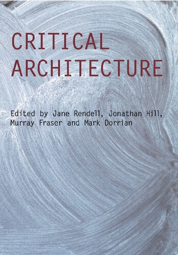 Critical Architecture Jane Rendell