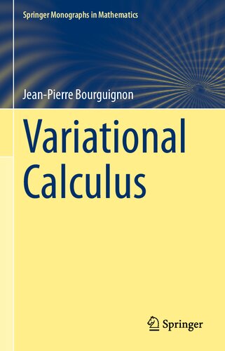 Variational Calculus Jeanpierre Bourguignon