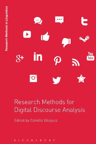 Research Methods For Digital Discourse Analysis Camilla Vsquez Editor